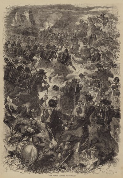 Os franceses carregando o mamelon de after Edmond Morin