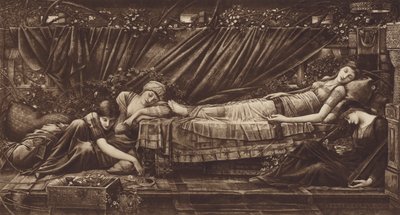 A bela Adormecida de after Edward Coley Burne-Jones