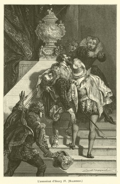 Lassassinat dHenry IV, Malherbe de after Emile Antoine Bayard