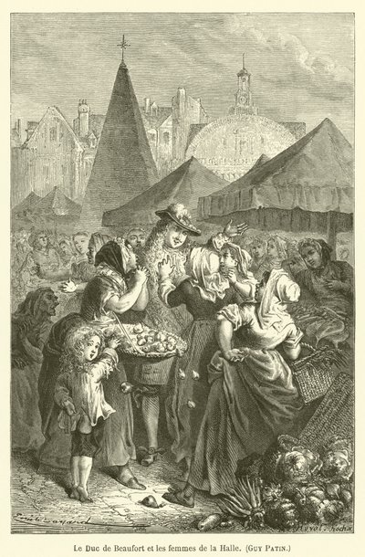 O duque de Beaufort e as mulheres de Halle, Guy Patin de after Emile Antoine Bayard