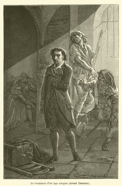 O testamento de um bom cidadão, Andre Chenier de after Emile Antoine Bayard