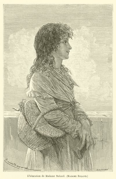 Leducation de Madame Roland, Madame Roland de after Emile Antoine Bayard