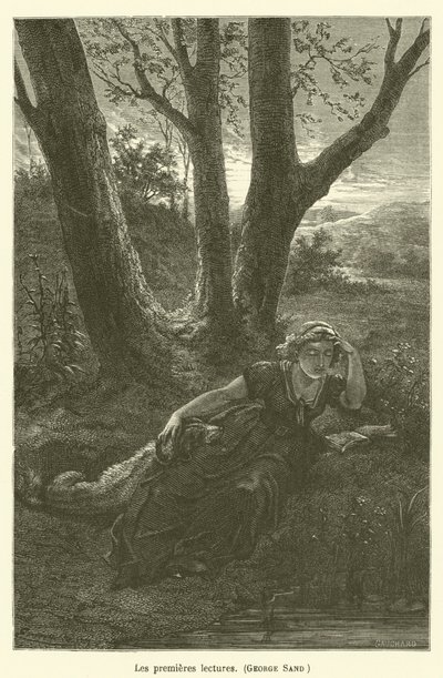 As primeiras leituras, George Sand de after Emile Antoine Bayard