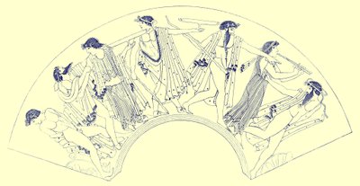 Revel by Brygos, ilustração da Greek Vase Paintings de JE Harrison e DS MacColl, publicada em 1894 (imagem aprimorada digitalmente) de after English School