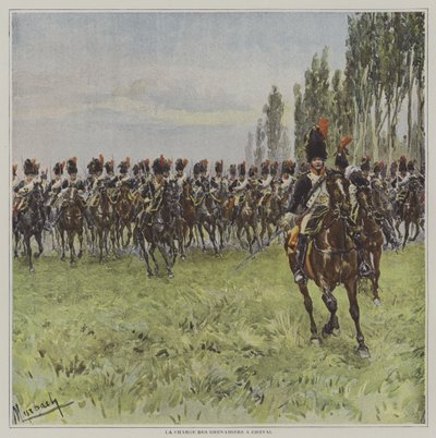 A carga dos granadeiros do cavalo de after Felicien baron de Myrbach-Rheinfeld