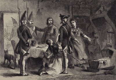 Recrutamento de soldados alemães para serviço na América de after Felix Octavius Carr Darley