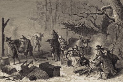 Colonizadores ingleses na América de after Felix Octavius Carr Darley