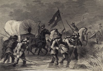 Lees Retreat após a batalha de Gettysburg de after Felix Octavius Carr Darley