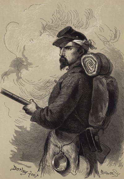 Soldado da guerra civil americana de after Felix Octavius Carr Darley