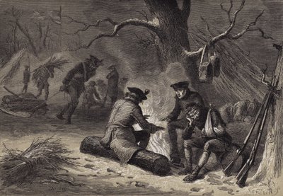 As tropas americanas em Valley Forge de after Felix Octavius Carr Darley