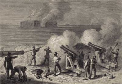 O ataque em Fort Sumter de after Felix Octavius Carr Darley