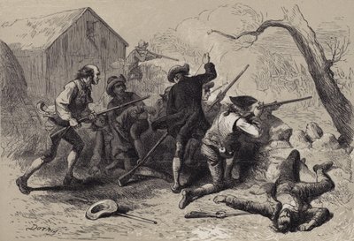 A batalha de lexington de after Felix Octavius Carr Darley