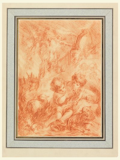 Dois filhos de after Francois Boucher