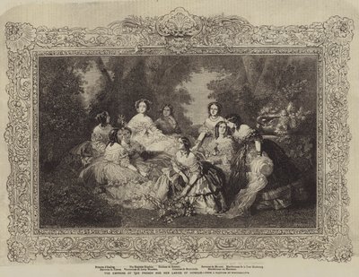 A Imperatriz dos Franceses e suas Damas de Honra de after Franz Xaver Winterhalter