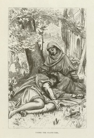 Ilustração para Romola por George Eliot de after Frederic Leighton