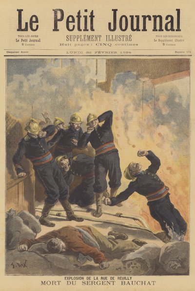 Morte de um bombeiro de after Frederic Theodore Lix