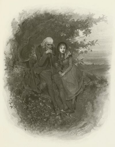Little Nell e seu avô de after Frederick Barnard