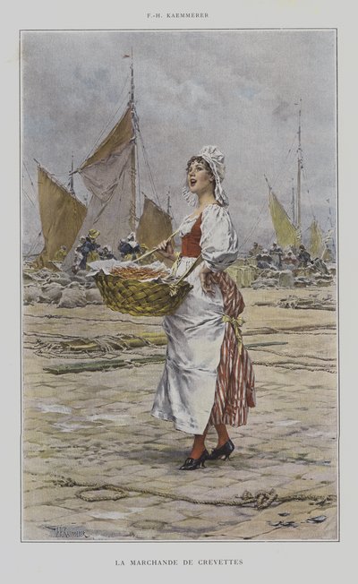 Os comerciantes de camarão de after Frederik Hendrik Kaemmerer