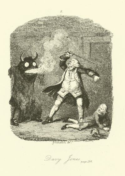 Ilustração para Peregrine Pickle por Tobias Smollett de after George Cruikshank