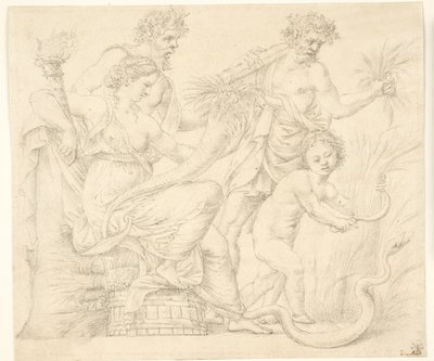 Perséfone e Dionísio de after Giulio Romano