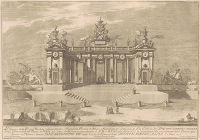A Prima Macchina para a Chinea de 1757: A Colunata do Liceu Ateniense de after Giuseppe Palazzi Giuseppe Pozzi after Paolo Posi
