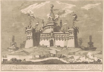 A Seconda Macchina para a Chinea de 1757: A Fortaleza de Cocanha de after Giuseppe Palazzi Giuseppe Pozzi after Paolo Posi