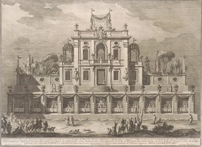 A Seconda Macchina para a Chinea de 1762: um quiosque ou casa de prazer em estilo otomano de after Giuseppe Palazzi Giuseppe Vasi after Paolo Posi