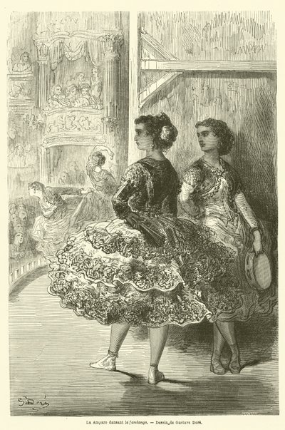 O Amparo dançando o fandango de Gustave after Dore
