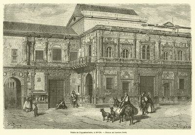 Palácio de Ayuntamiento, Sevilha de Gustave after Dore