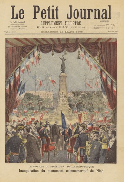 Inauguração de um monumento comemorativo da reintegração do condado de Nice à França de after Henri Meyer