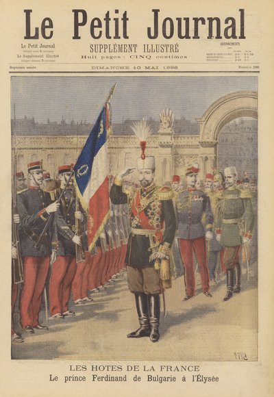 Visitantes reais para a França: Príncipe Ferdinand da Bulgária no Palácio do Eliseu de after Henri Meyer