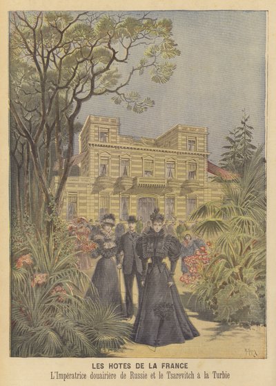 Visitantes reais para a França: A Imperatriz e Tsarevich da Rússia de after Henri Meyer
