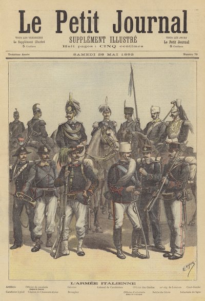 Soldados do exército italiano de after Henri Meyer