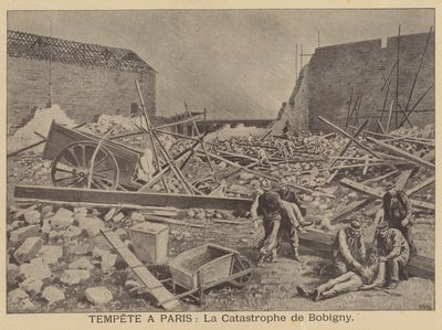 Danos de tempestade em Bobigny, Paris de after Henri Meyer