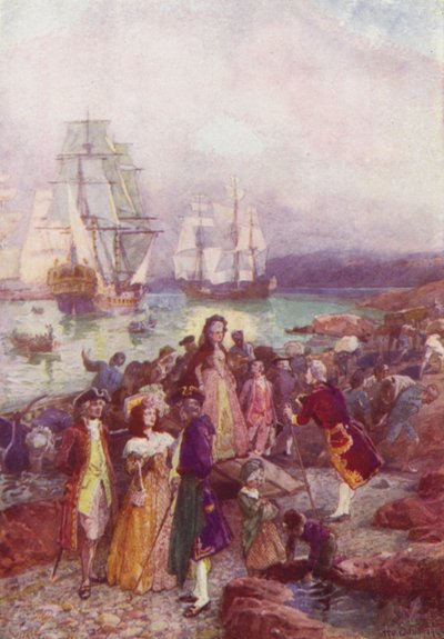 Aterrissagem dos legalistas, 1783 de after Henry Sandham