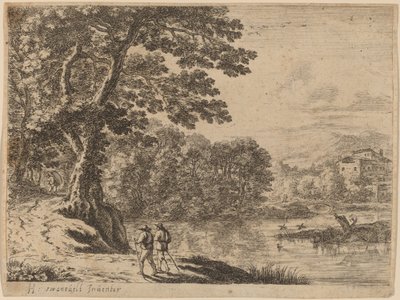 Dois viajantes e um mascate de after Herman van Swanevelt