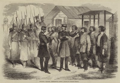 Desenho de conscritos russos de after Horace Vernet