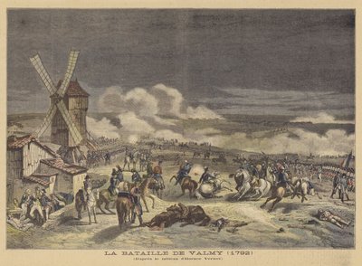 A Batalha de Valmy (1792) de after Horace Vernet