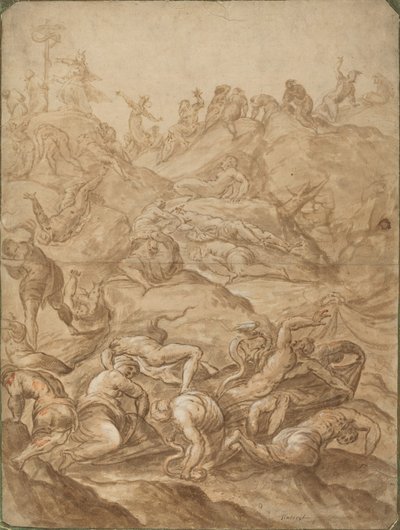 A serpente de bronze de after Jacopo Tintoretto