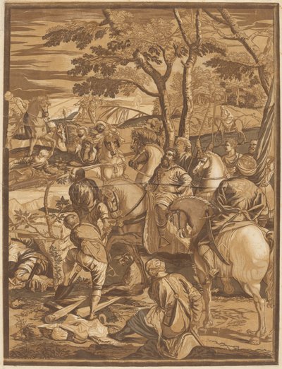 A Crucificação (Painel Direito) de after Jacopo Tintoretto John Baptist Jackson
