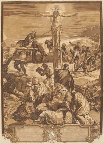 A Crucificação [Painel Central] de after Jacopo Tintoretto John Baptist Jackson