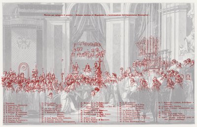 A coroação de Napoleão como imperador da França em Notre Dame de Paris, 1804 de after Jacques Louis David