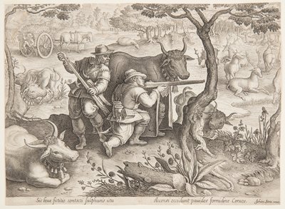 Caça ao veado de after Jan van der Straet, called Stradanus