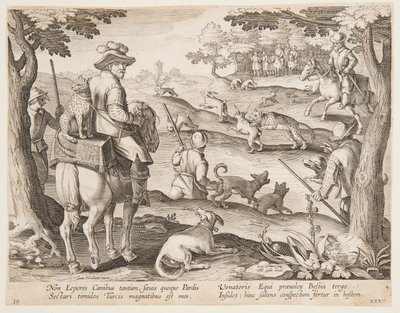 caça ao coelho de after Jan van der Straet, called Stradanus