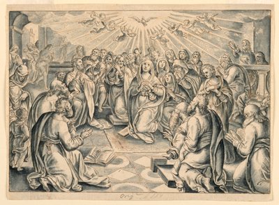 Cena de Atos dos Apóstolos, depois de Stradanus de after Jan van der Straet, called Stradanus