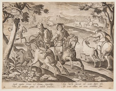 Capturando veados de after Jan van der Straet, called Stradanus