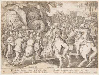 Aprisionando a serpente de after Jan van der Straet, called Stradanus