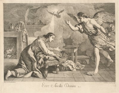 A Anunciação de after Jean François de Troy Jean Baptiste Hutin