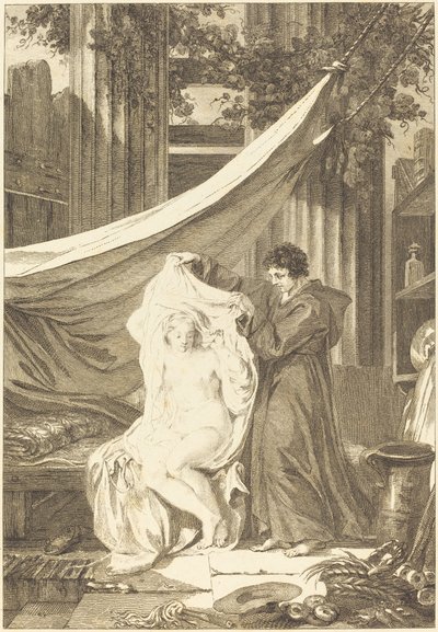 O Eremita (O Diabo no Inferno) de after Jean Honoré Fragonard
