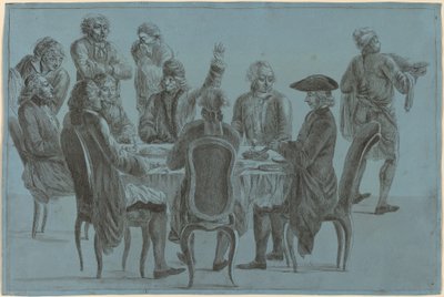 A refeição dos filósofos de after Jean Huber